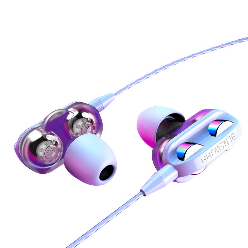 3.5mm In-Ear High Bass Stereo Wired Earphones Headphone Sport Headset For Mobile Phone Video Game Cable Material TPE Portable: 02