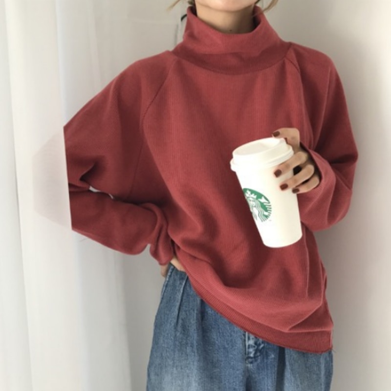 2020 outono inverno camisola de gola alta de malha jumper das mulheres novas blusas casuais solto manga longa jaqueta pullovers feminino topo