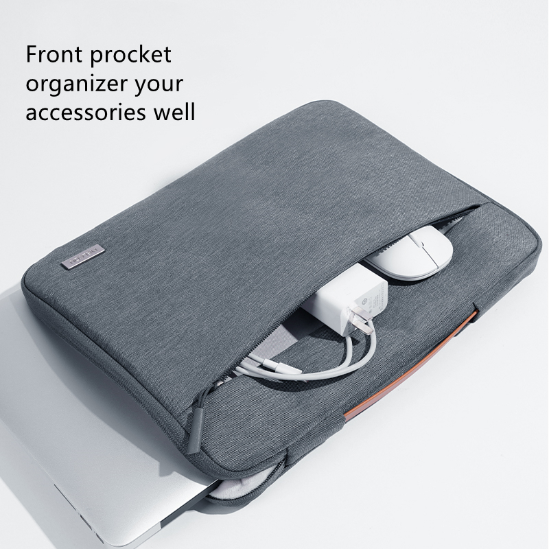 Pc-veske med flere lommer til macbook air 15.3, pc-veske til macbook pro 13 14 16, støtsikker pc-veske til dell/xiaomi