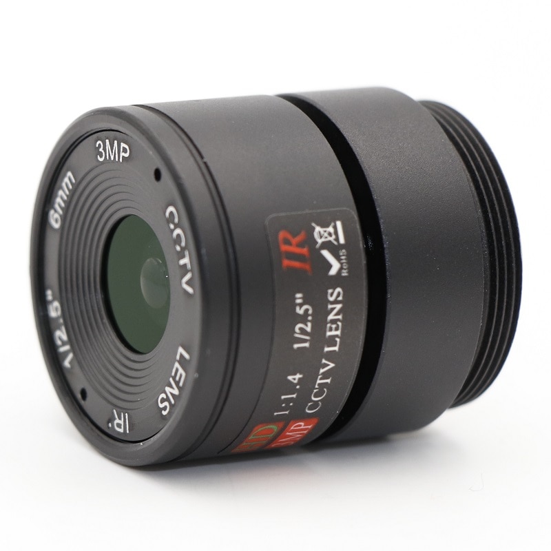 6mm Lens 3.0 MegaPixel 45 Degree CS Mount Infrared Night Vision Lens For CCTV Security Camera