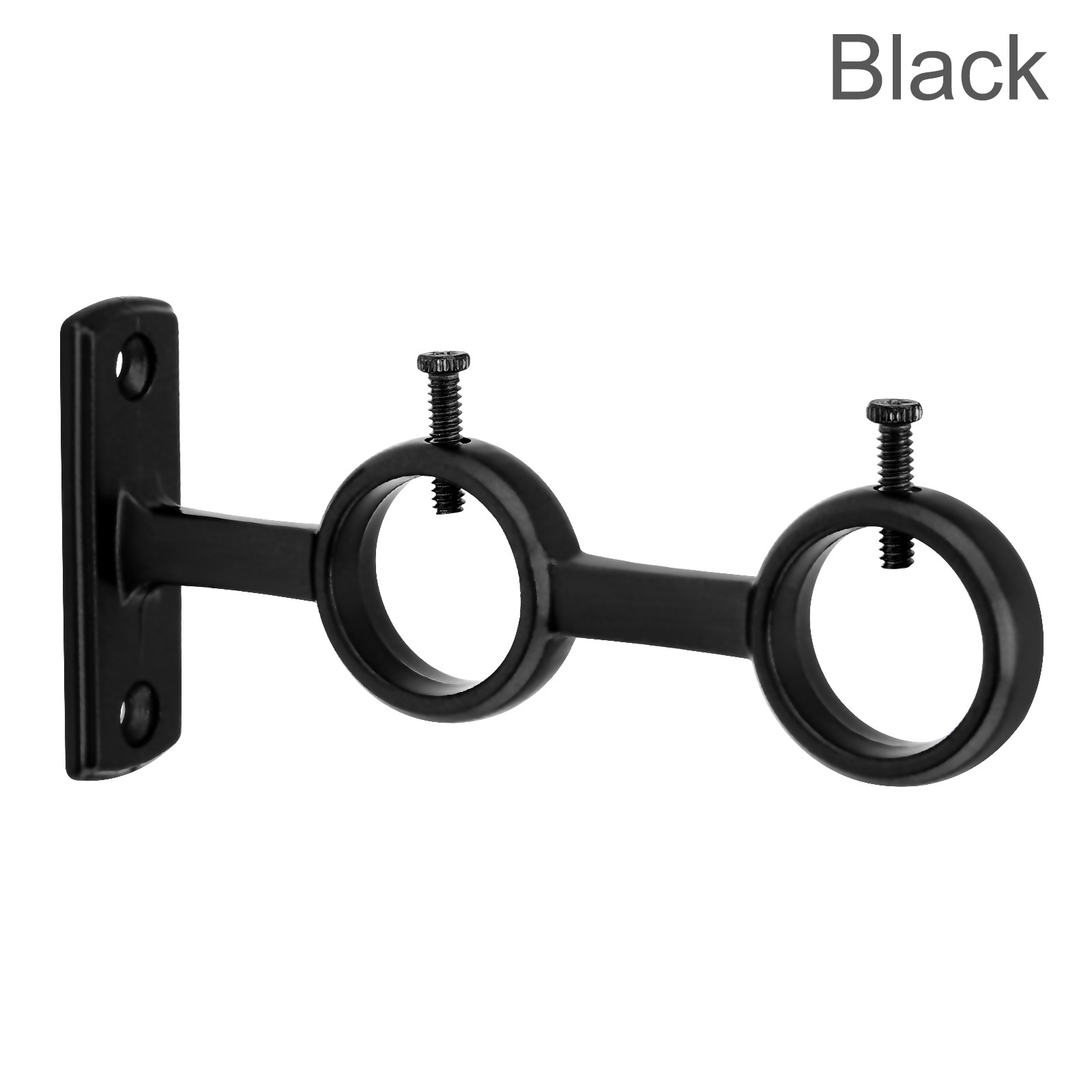 Support de tringle à rideau, 1 pièce, crochets de tringle à rideau à Double trou, Base en alliage d'aluminium, crochet épais pour chambre: Bronze
