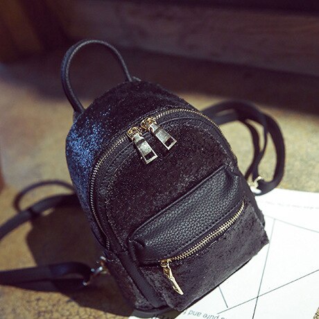 Vrouwen Mini Rugzak Pu Leer Pailletten Rugzak Kinderen Meisjes Schoudertas Vrouwelijke Kleine Tote Rugzak Bling