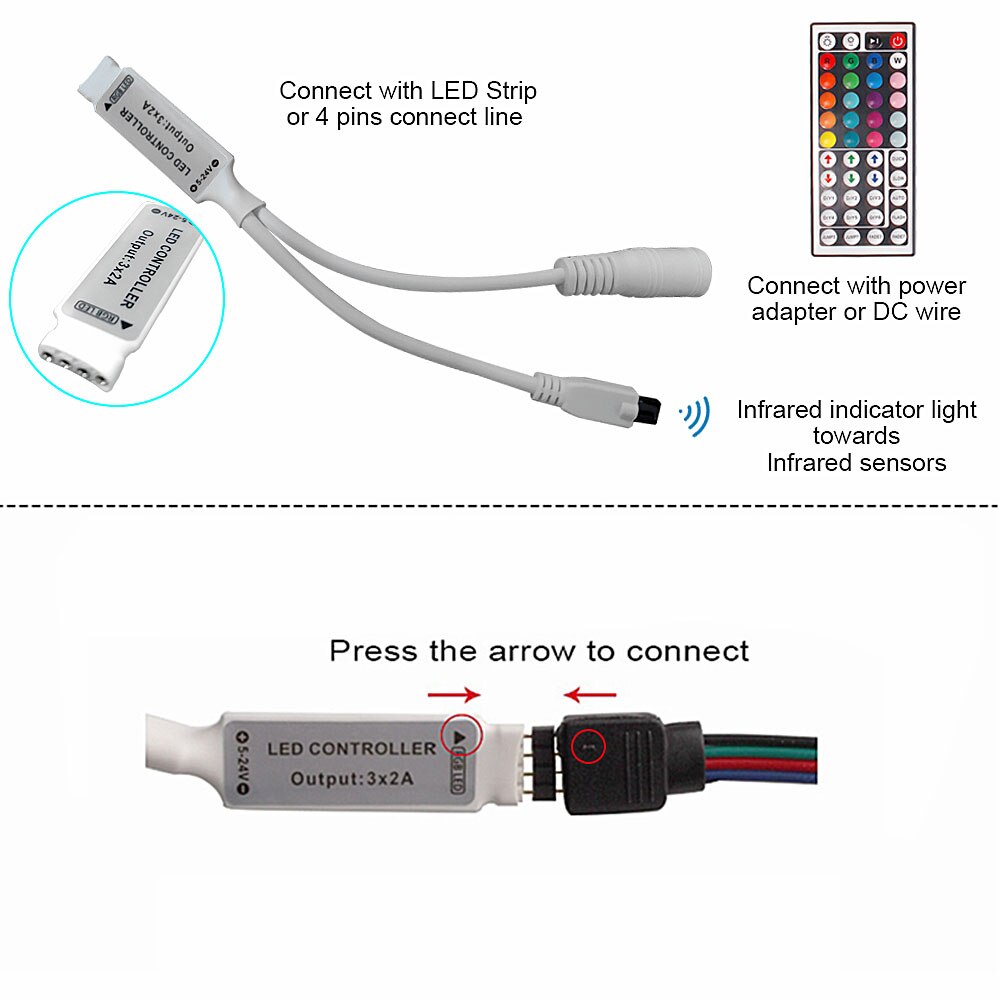 rgb led controller RGBW Controller 2.4G Touch Screen Wireless DC12-24V IR Remote Control led strip 5050