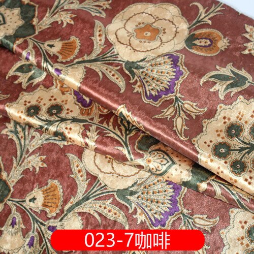 Nappe large pour coussin de canapé, 57 pouces, tissu velours glacé, tissu imprimé européen, flanelle, au mètre: 023-7 Brown