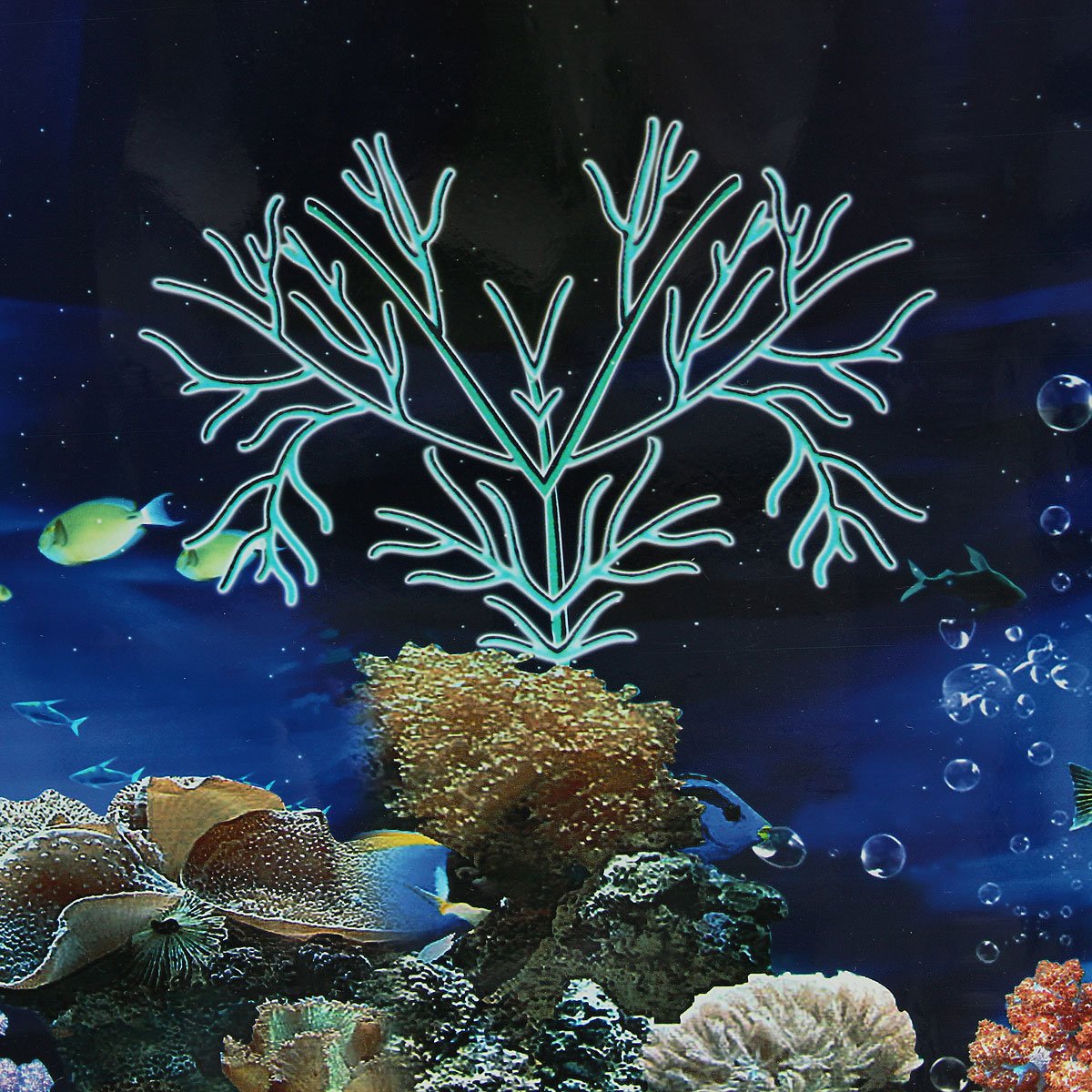 -blå frisk hav baggrund akvarium hav landskab plakat akvarium baggrund