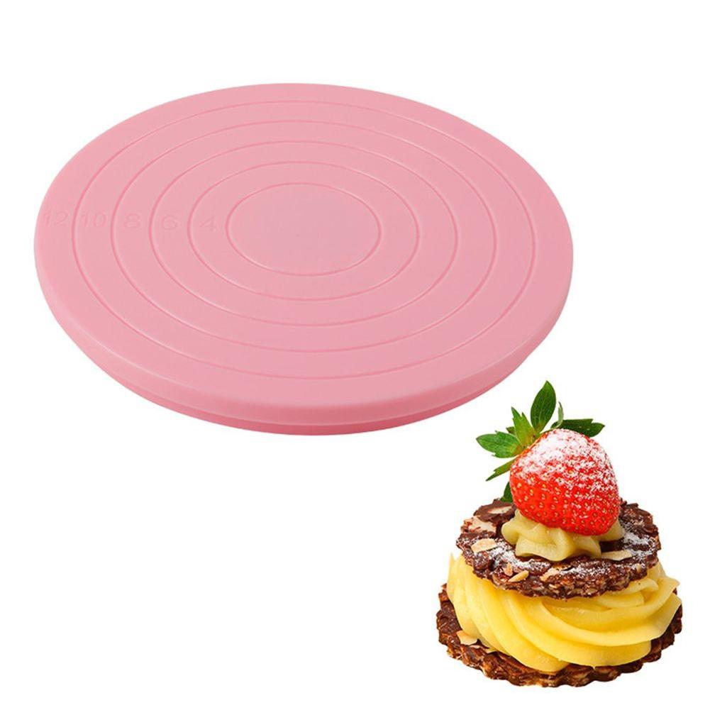 Food-grade Plastic Taart Draaitafel Ronde 360 Roterende Cake Decorating Stand Plaat Platform Cake Decorating Tool