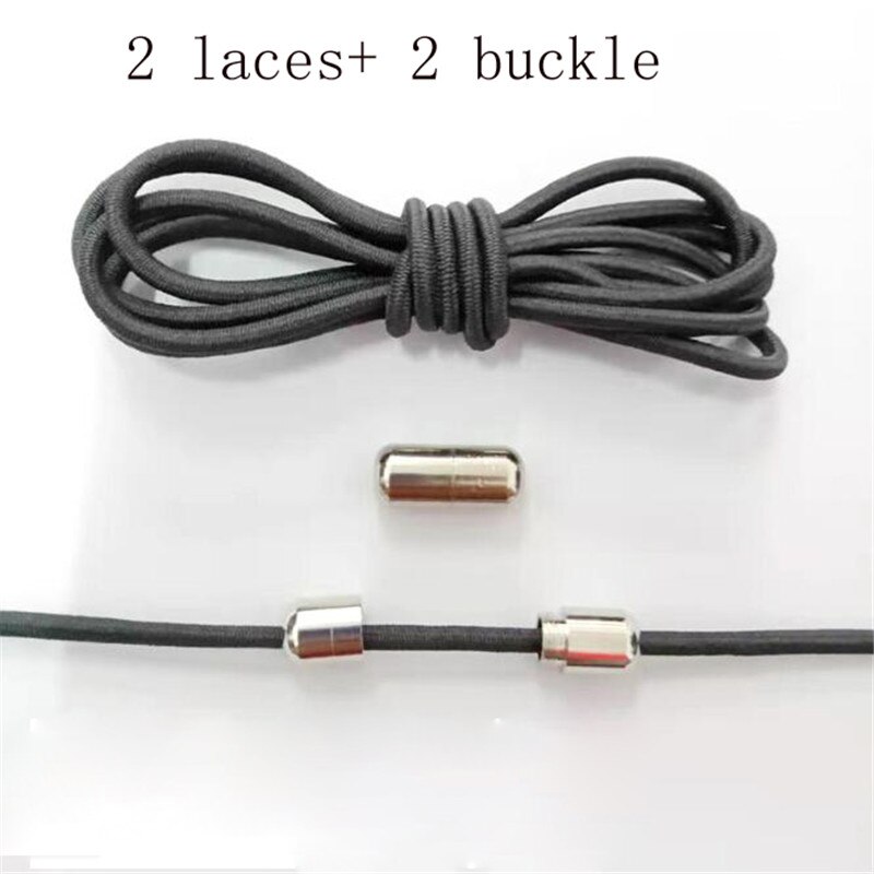 1Pair Elastic Locking Shoelaces Round No Tie Shoe Laces Kids Adult Sneakers Shoelaces Fast Lazy Shoe Lace Shoestrings