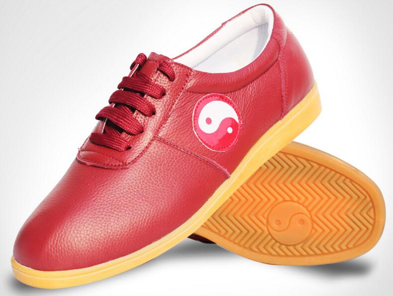 Tai Chi weiche leder schuhe Dichotomanthes ende von frühling sommer frauen Taiji Kung-Fu schuhe schuhe männlichen martialisch leder schuhe Weibliche: Burgund