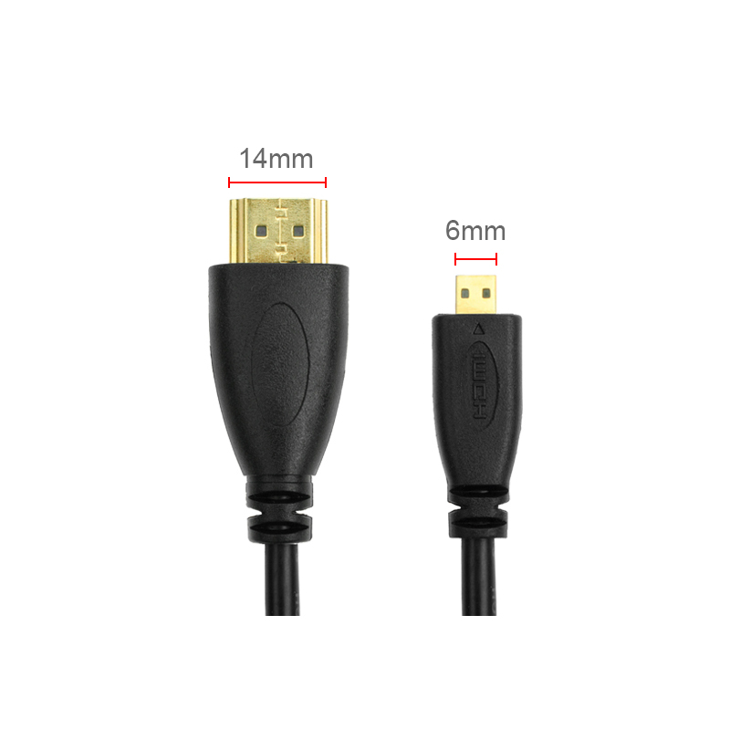Micro câble HDMI ligne de données pour GoPro Hero 7 6 5 4 3 + Sjcam Sj4000 Xiaomi Yi 4K Eken H9r accessoires de caméra d'action