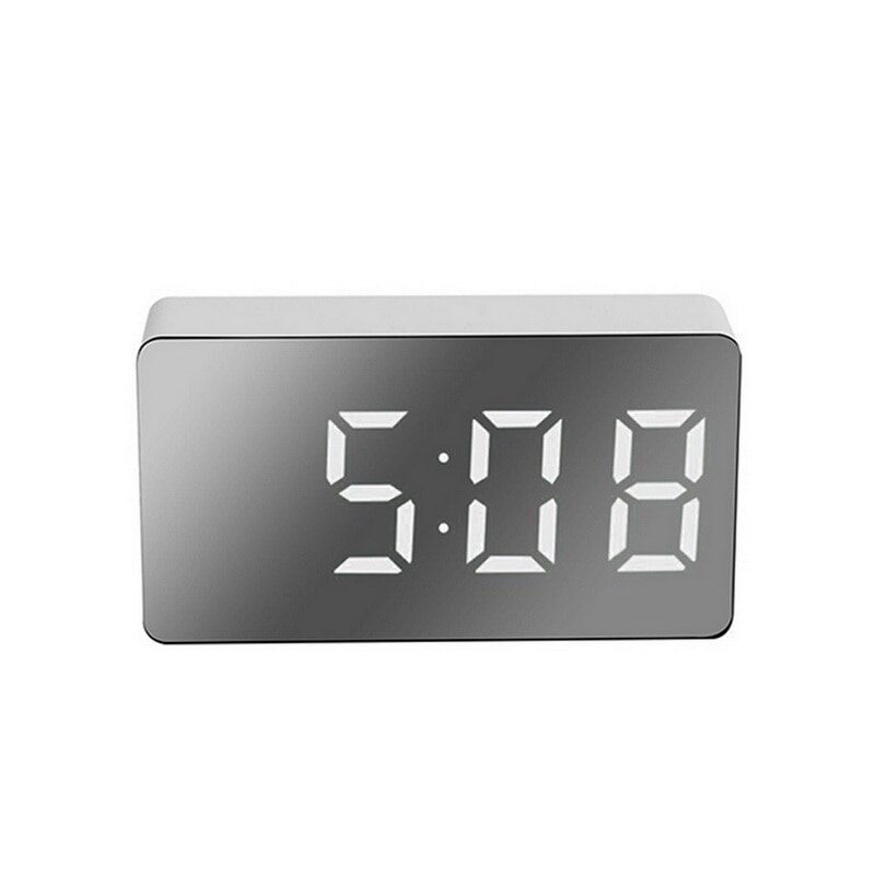 7*4CM Mini Schreibtisch Wecker Digitale Spiegel LED Großen Display Schlafzimmer Snooze Timer Hause Elektronische Tisch Uhr USB Konstante Licht: A1