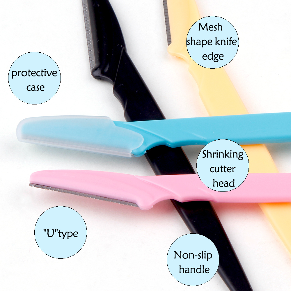 Lame de tondeuse à sourcils pour femmes, 3/4/10 pièces, rasoir facial Portable, épilation des sourcils, coupe-poils, couteau de sécurité, grattoir de maquillage