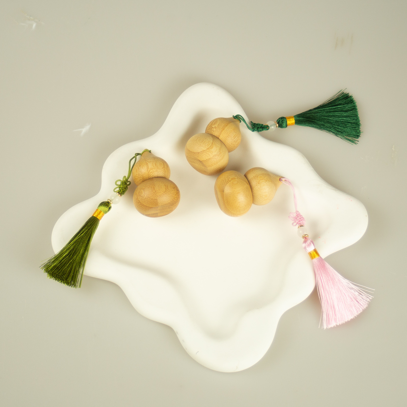 1ml bambus rull-på flasker tom rør kalebassformet påfyllbar parfymeflaske glass rollerball stål rollerball parfymebeholder