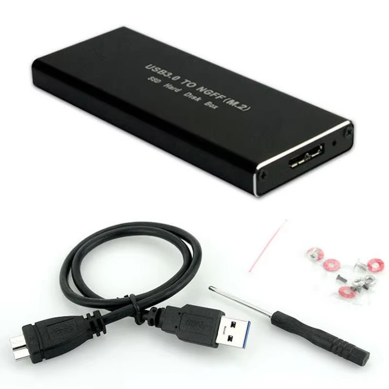 NGFF Hard Disk External M.2 Solid State 5Gbps SSD Cooling Metal Case USB3.0 PC for 2230/2242/2260/2280 Mobile HDD Enclosure MN01