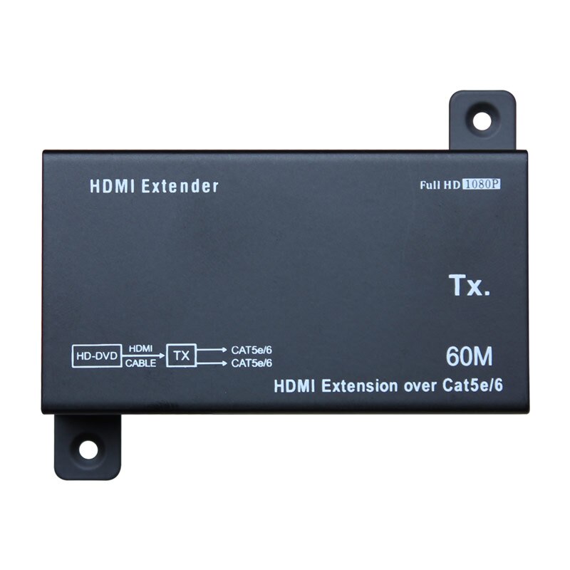 HDMI Extender HE60S 1080p 3D HDMI Receptor Transmissor De Sinal expansor sobre Cat 5e/6 RJ45 cat5 cat6 Ethernet conversor