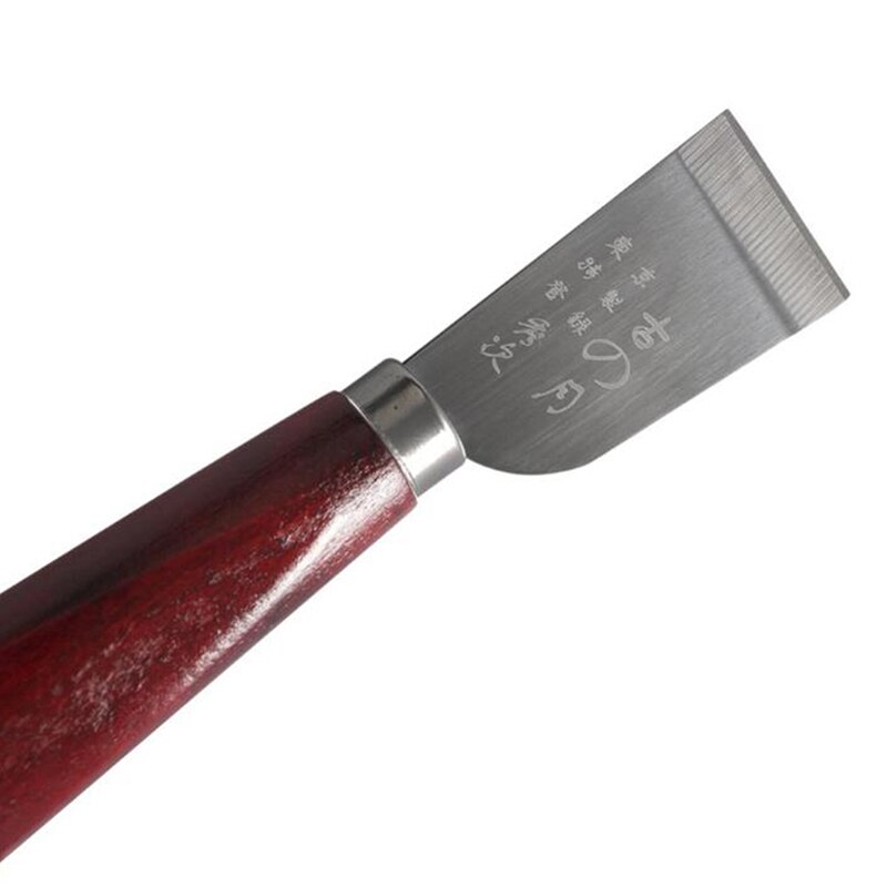 Outil de maroquinerie, manche en bois, coupe-cuir en acier inoxydable, pelle à cuir, coupe-cuir pour le travail du cuir
