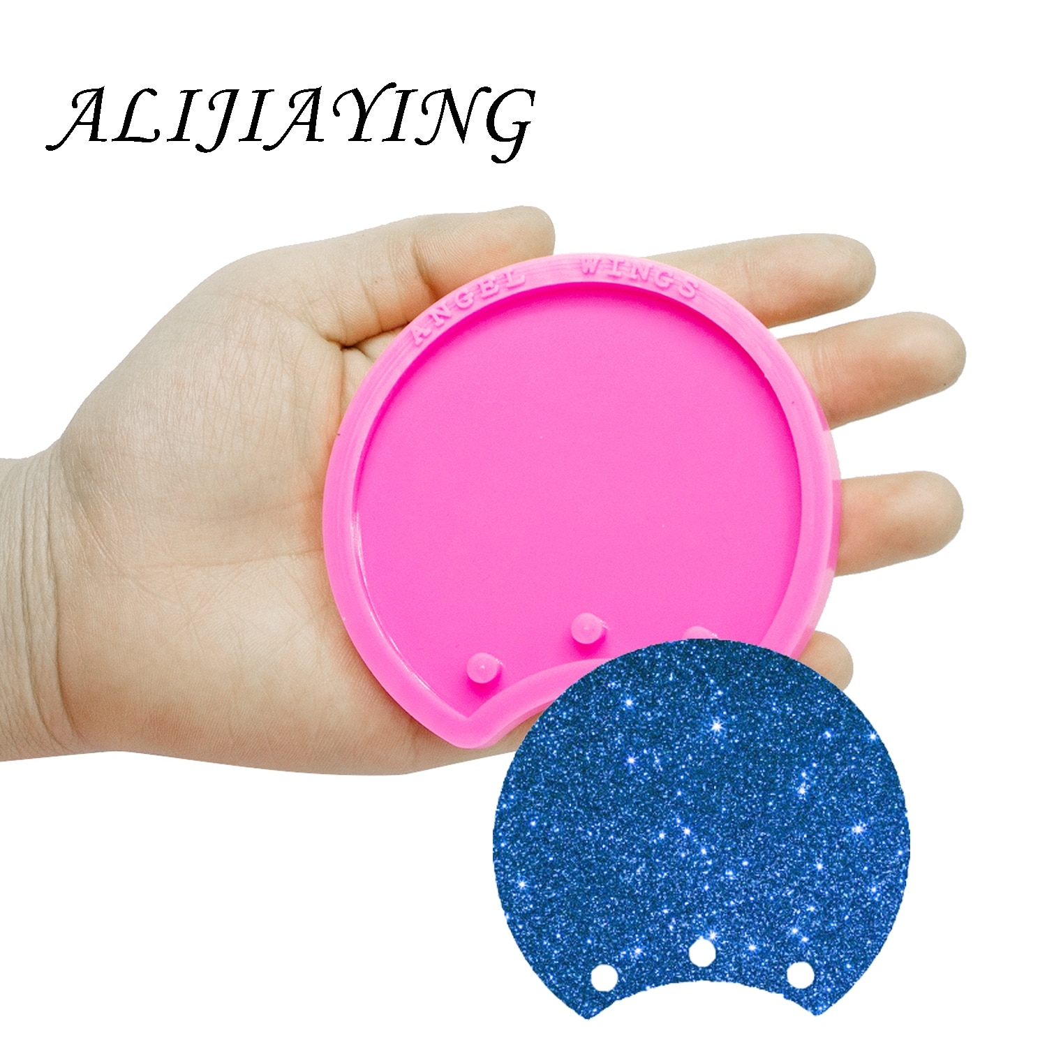 Moldes brillantes para orejas de ratón DIY, moldes de silicona para diadema, resina de arcilla, DY0381
