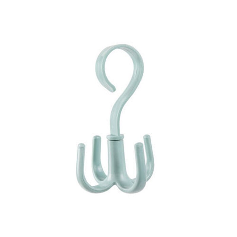 Multifunktionel 360 drejelig krog tørklædestativ slipsestativ kappekrog taske krog snavs krog tørrestativ: Blå