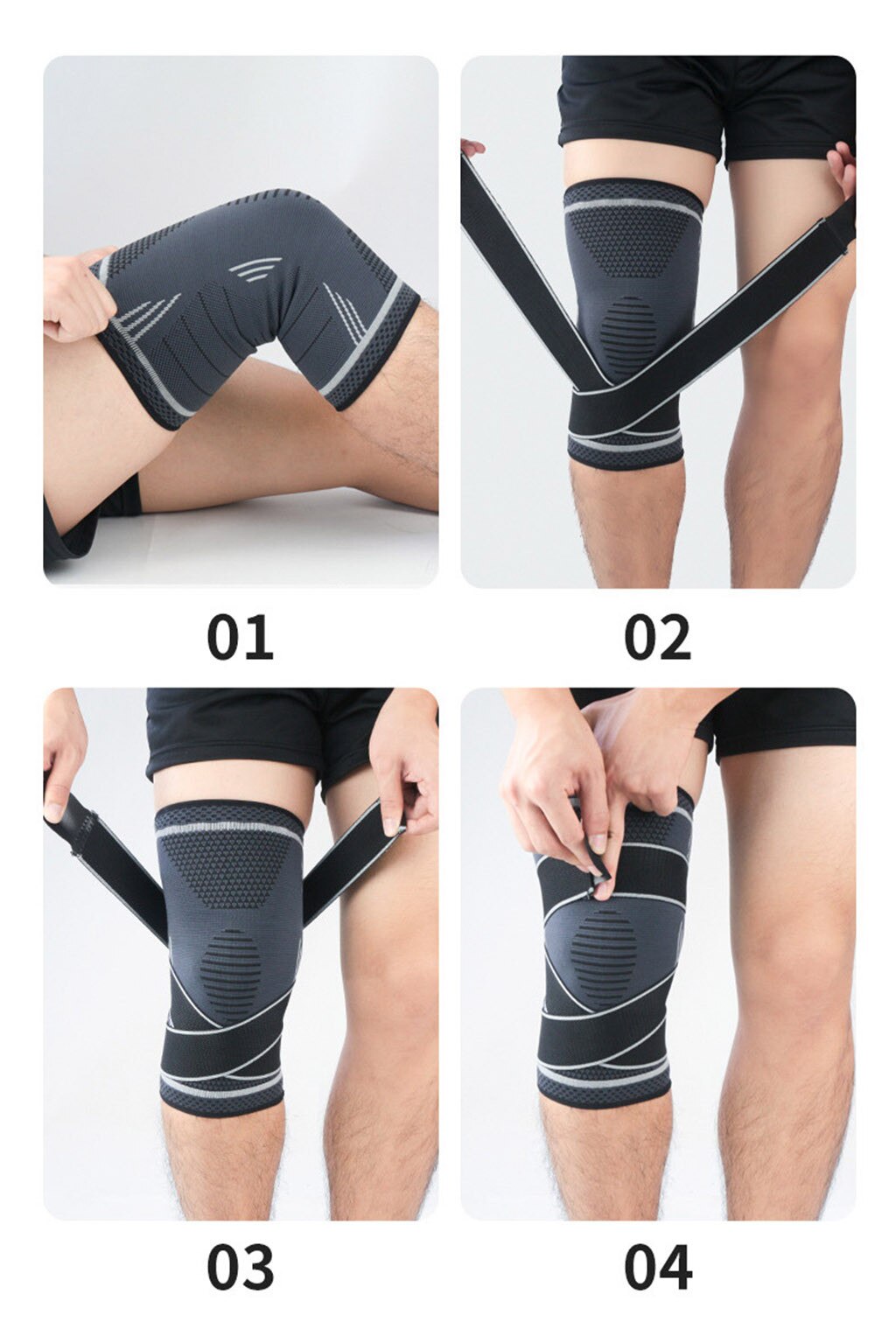 2 rodilleras deportivas, rodilleras de apoyo, menisco y ligamentos con cinturones ajustables, rodilleras elásticas, soporte para Fitness A50