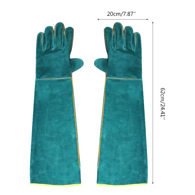 Reptile Handling Gloves Bite Proof Snake Lizard Wild Animals Protection Gloves W0YC