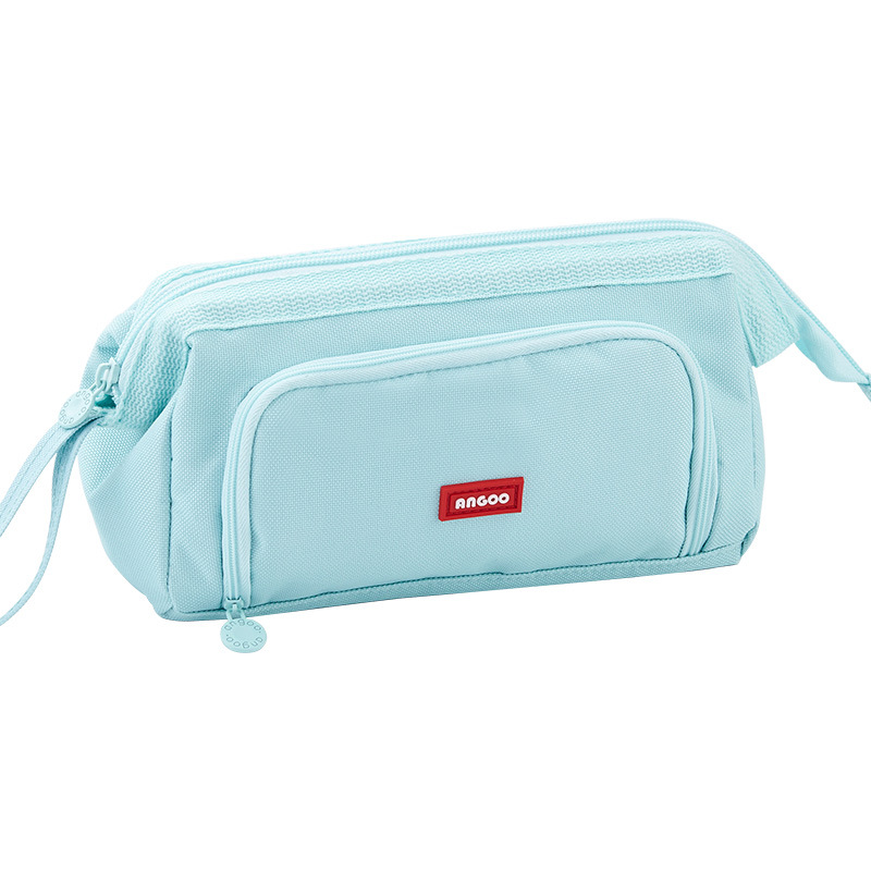 Cute Pencil Case Special Macaron Color Side Window Canvas Big Pencil Pouch Pen Box Storage Bag Student School Stationery: Yellow