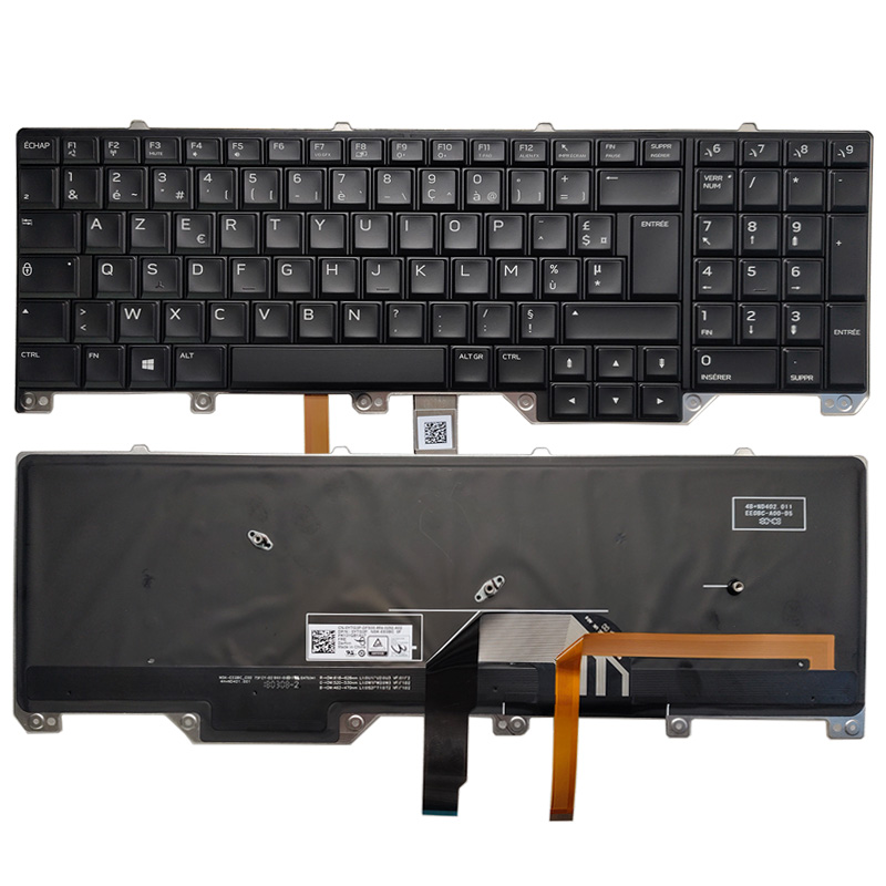 für Dell Alienware M17 17 R4 R5 uns/Spanisch/Französische Laptop-Tastatur mit Hintergrundbeleuchtung 0ND5TJ PK1326T1B01: Braun