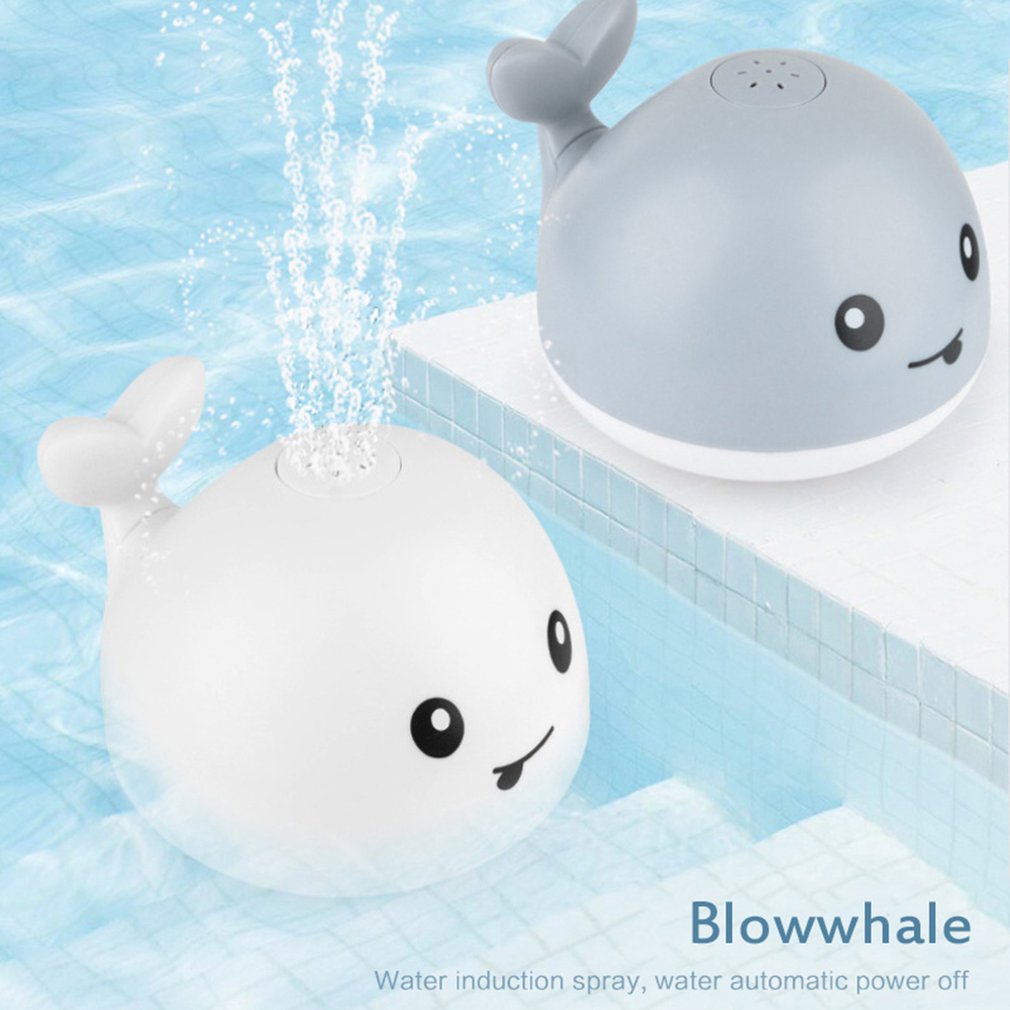 Elektrisk induktion vandstrålehvalform elektrisk legetøj med lys og musik til baby udsøgt badelegetøj
