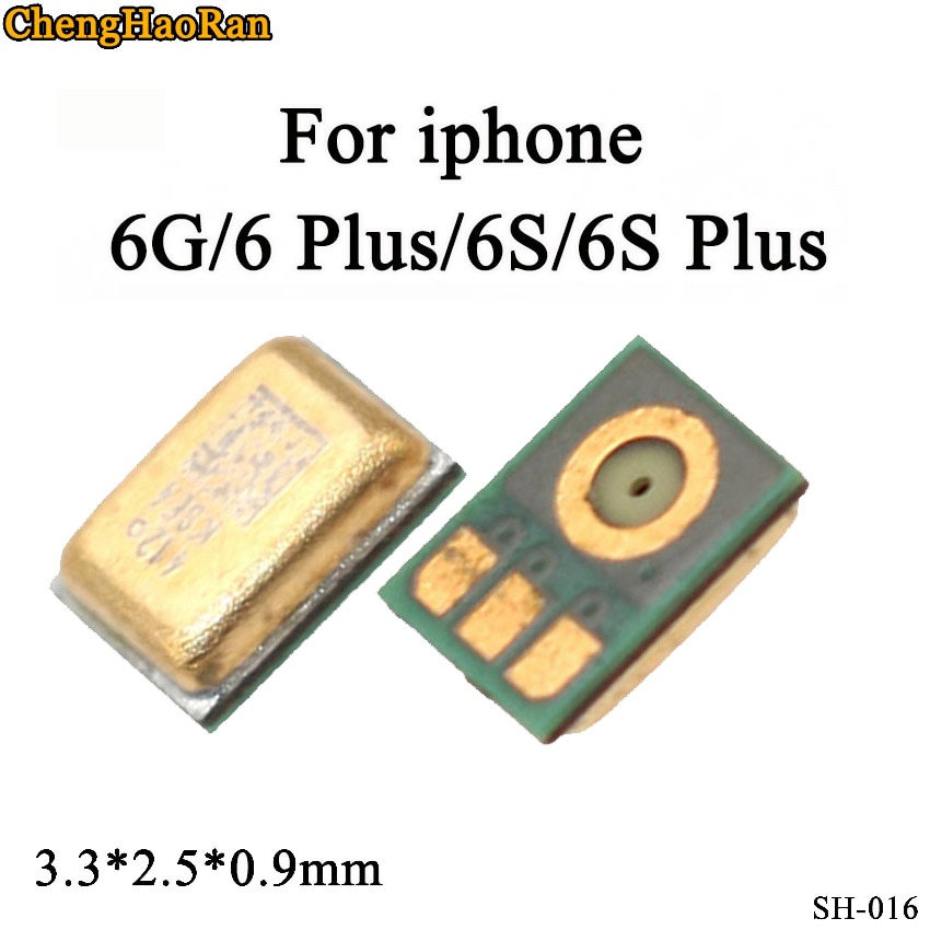 ChengHaoRan 10 teile/los eingebaute mikrofon zubehör 3,3*2,5*0,9mm für iPhone 6G 6 Plus 6S 6S Plus handy mikrofon
