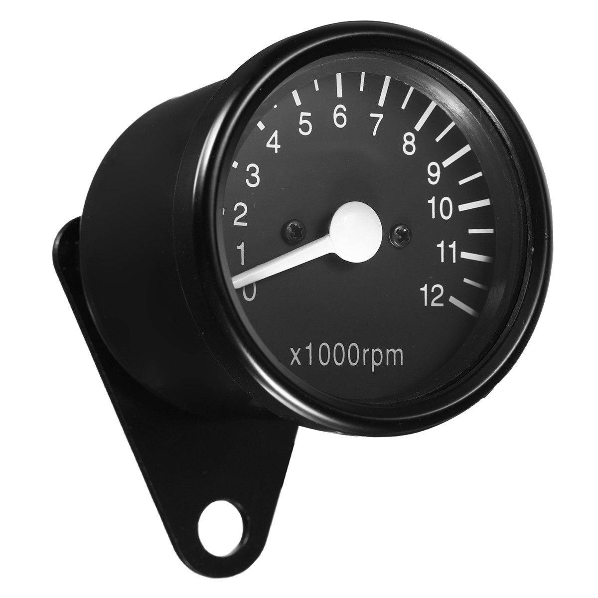 Replacement Speedometer Mounted Gauge Black 12V LED Motorcycle Motor Bike 65mm Accessories