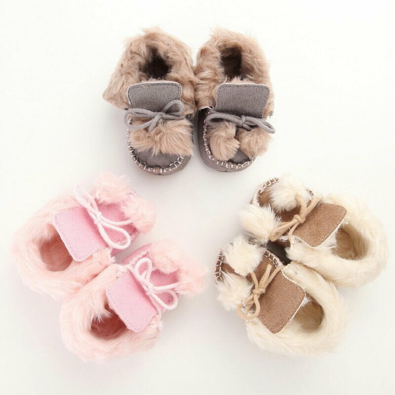 Baby Girl Boy Snow Boots Winter Booties Infant Toddler Newborn Crib Shoes 0-1Y