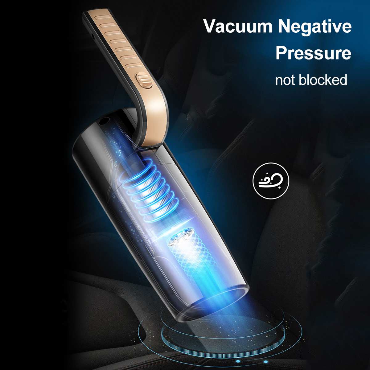 Handheld Vacuum Powerful Cyclone Suction Car Vacuum Cleaner Wet Dry Auto Portable For Car Home Pet Hair Cleaner 6500PA 120W
