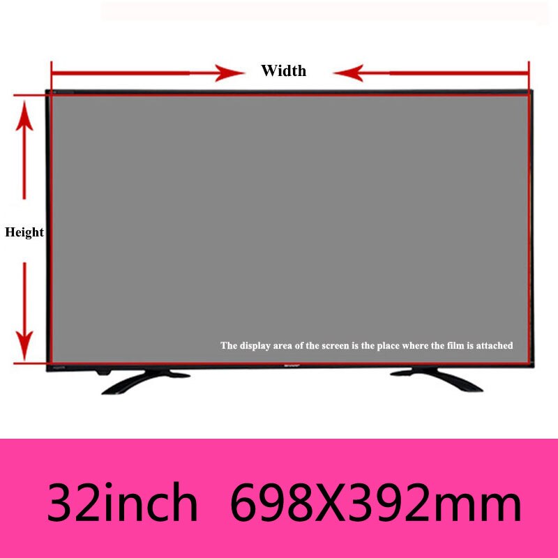 Voor Dell P2715Q 27 Inch Monitor Display Protector Screen Protector Non-Glare Ultra-Clear Anti-Blauw Licht monitor Accessoires: 32inch 698x392mm