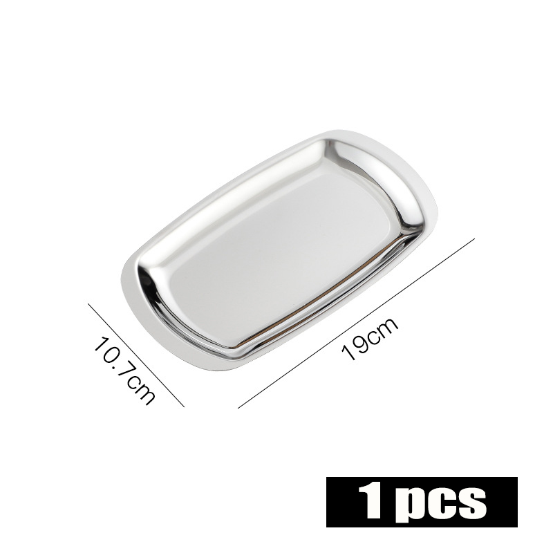 Gold Dining Plate Stainless Steel Dessert Plate Towel Nut Fruit Cake Tray Snack Kitchen Plate Nordic Style Steak Kitchen Plate: J