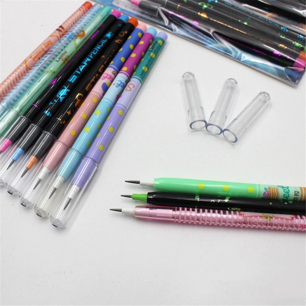 4pcs/set Colorful Non-sharpening Pencils Cute Stationery Pencil Plastic Pencil Student School Stationery material escolar