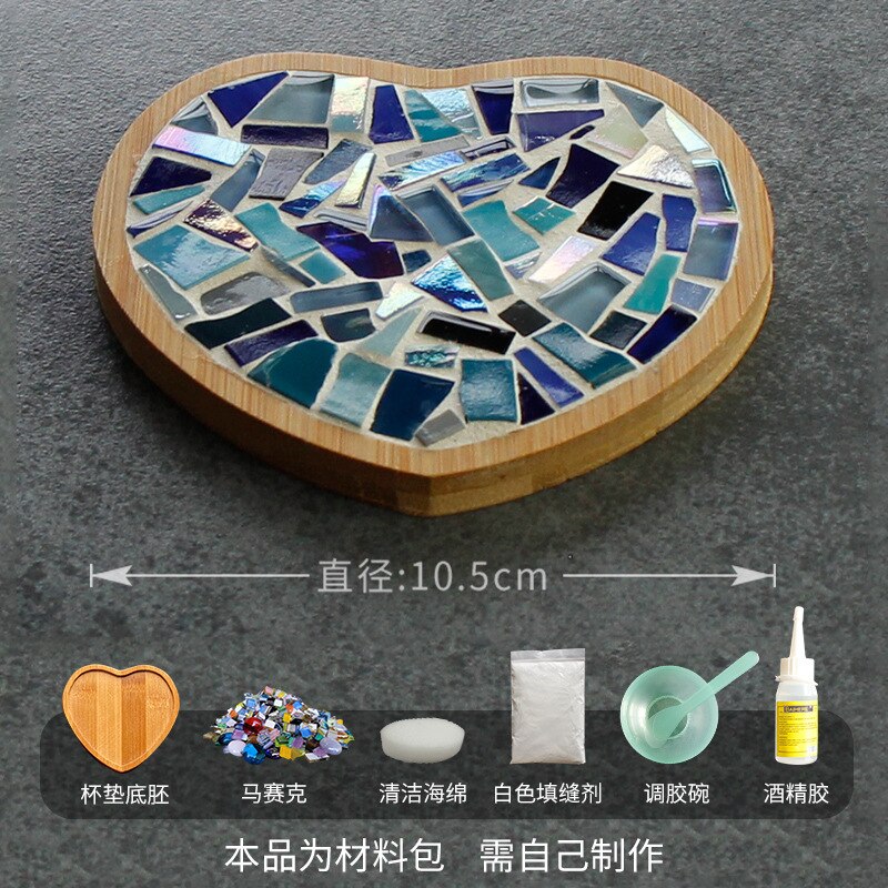 Sous-verre en mosaïque pour bricolage, emballage de matériaux Semi-finis, manuel, , Support de coussin de Pot, Collage carré, artisanat en bambou: C