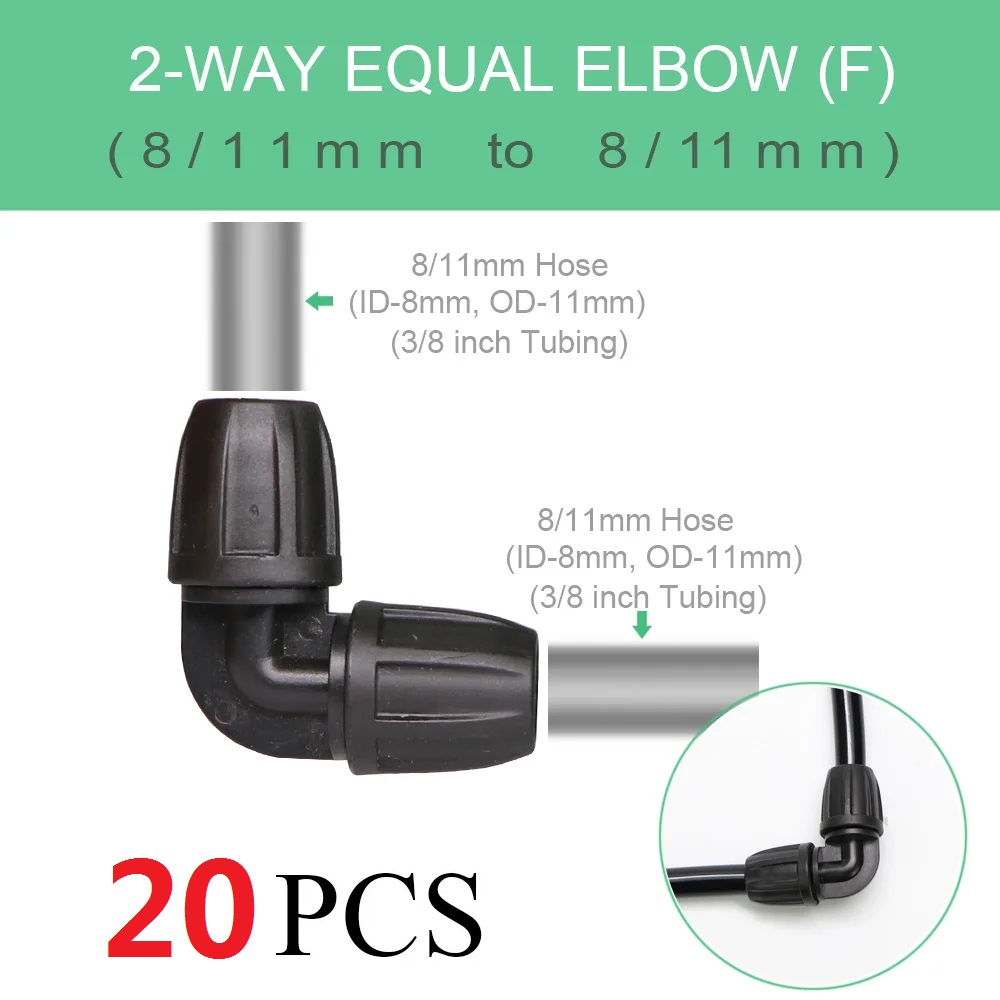 8/11 mm Wasserschlauchanschluss, Gartendusche, Schloss, Kupplungsadapter, 3/8 Zoll Bewässerungsverbindungen für Gartenschläuche: Gold