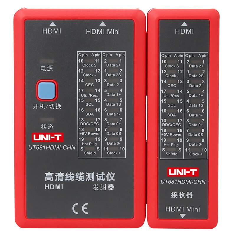 UNI-T UT681L cable tester network cable / telephone line dual-use tester LED status display manual / automatic shutdown