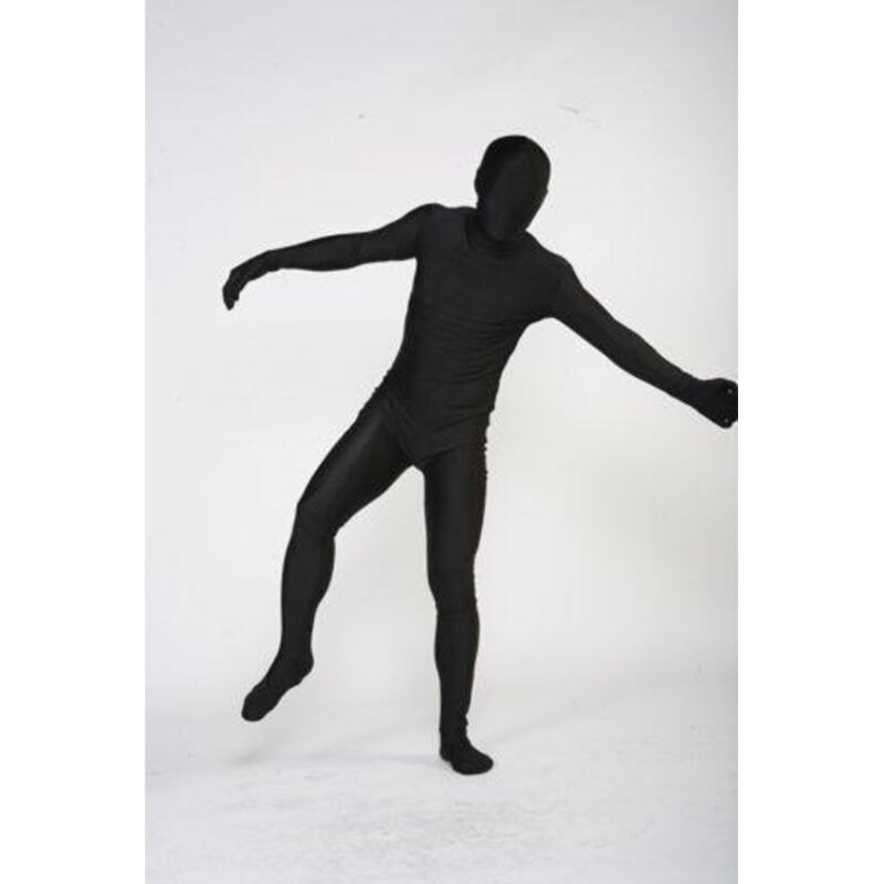 Leotardos para el cuerpo Unisex para hombre y mujer, traje elástico de Spandex, disfraz de Cosplay negro, traje de hombre que desaparece para de Halloween