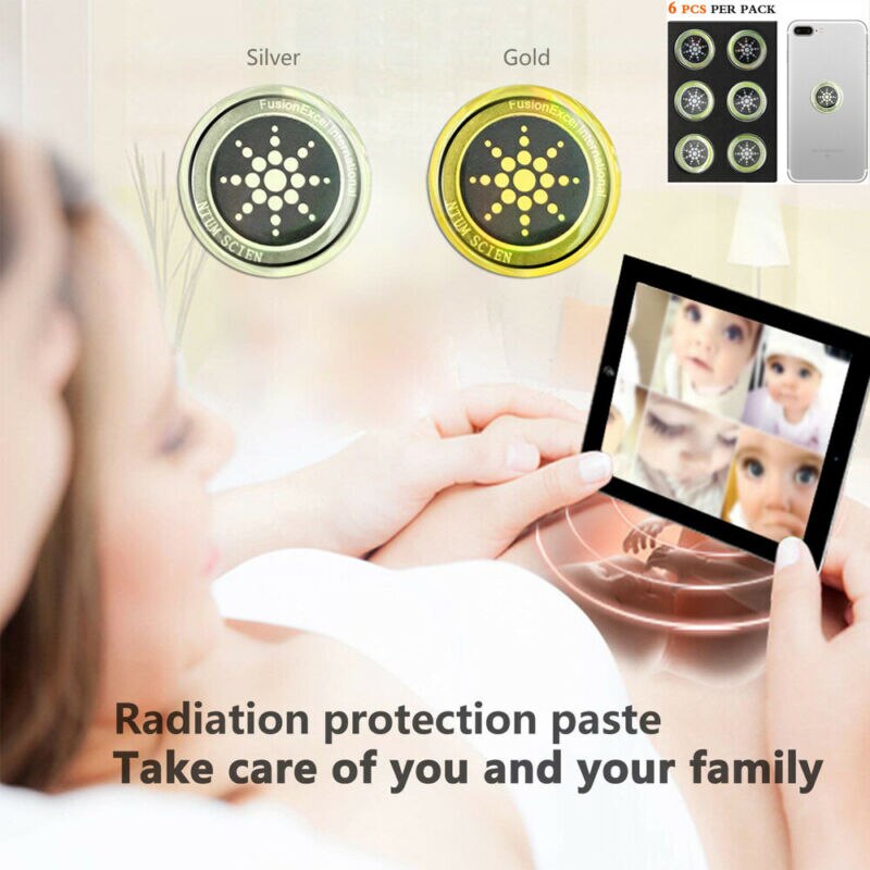 Emf protection shield blocker neutralizer anti stråling mobiltelefon klistremerke 6 stk