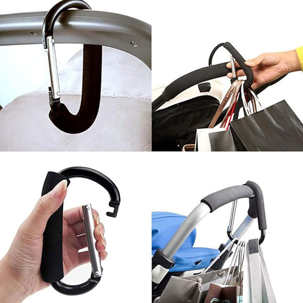 Aluminium D-ring karabijnhaak hangmat haak haak organisator boodschappentas clip haak multifunctioneel zwart