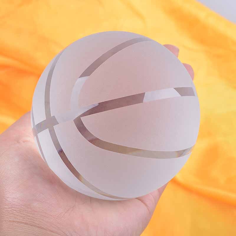 Kristallen Bol Ambachten Creatieve 50Mm Basketbal Ornamenten Productieproces Carving Materiaal Wit Kristal