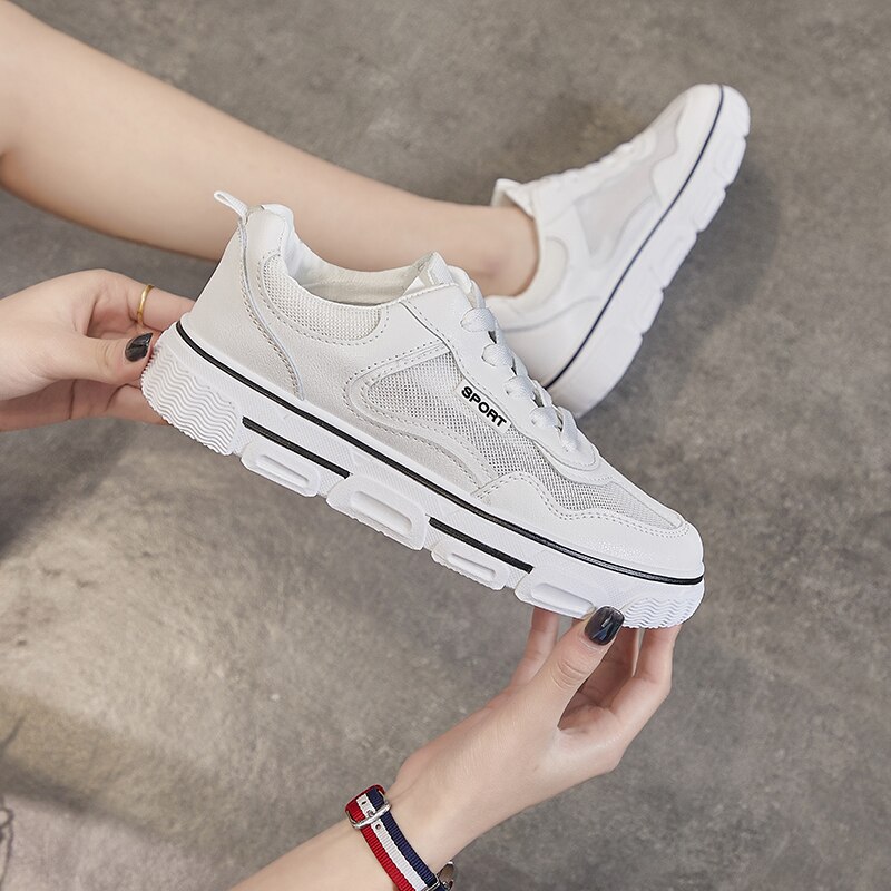 Tenis Feminino Women Tennis Shoes Female Gym Sport Shoes Stability Breathable Mesh Sneakers Women Trainers Zapatillas Mujer: White / 4