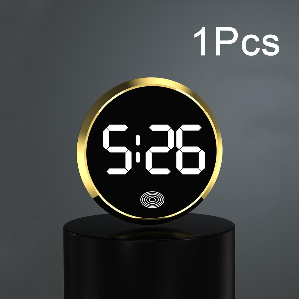 Reloj Digital luminoso LED para coche, Mini relojes digitales adhesivos internos, adorno para coche, accesorios para coche: Rosa