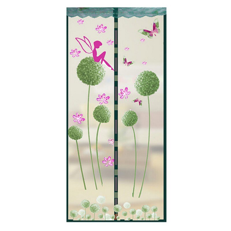 Mosquitera magnética de cifrado, cortina repelente de Mosquitos de estilo de casa con flores, evita que los mosquitos entre en el interior
