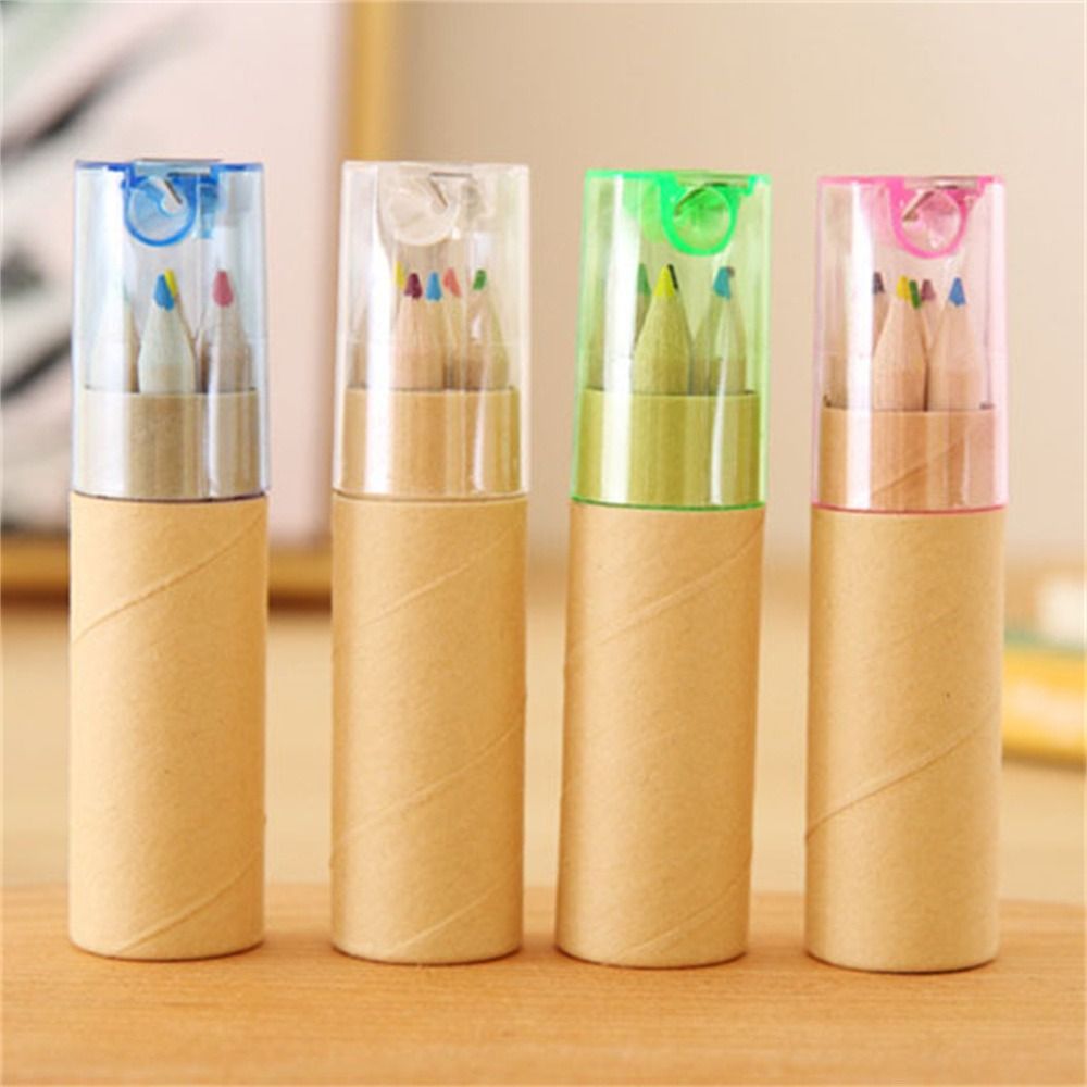 School Supplies Art Tool Drawing Art Kawaii Painting Barreled Student Pencil Colored Pencil Pencil Crayon 12 Color Pencil: Red