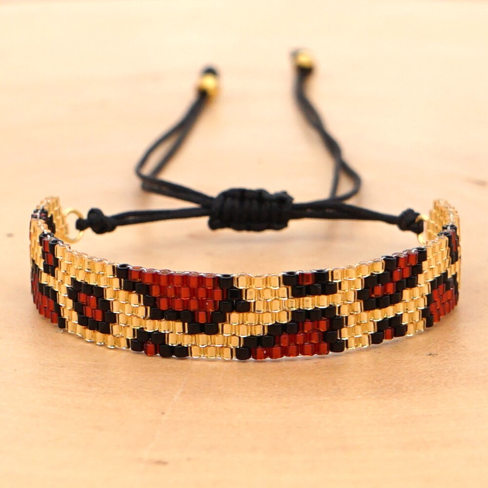 Europe et états-unis MIYUKI Bracelet hommes Pulseras Mujer Moda léopard brassard Bracelets femmes bijoux coquille gland motif léopar: 2