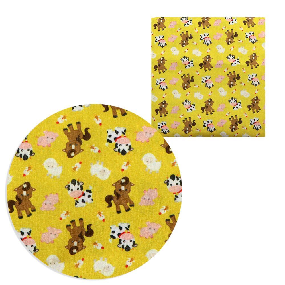Patchwork Kuh Pferd Polyester Baumwolle Stoff für Gewebe freundlicher NäHenne Quilten Stoffe Hand Material DIY,c14065: 1088257