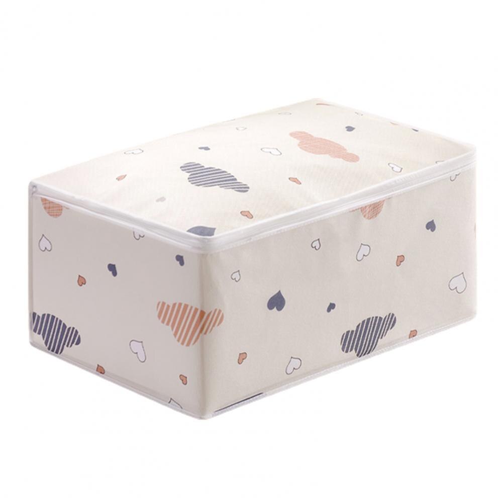 Quilt Storage Bag Foldable Clothes Organizer Waterproof Closet Organizer Pillow Blanket Quilt Storage Box organizador armario: Beige / XL