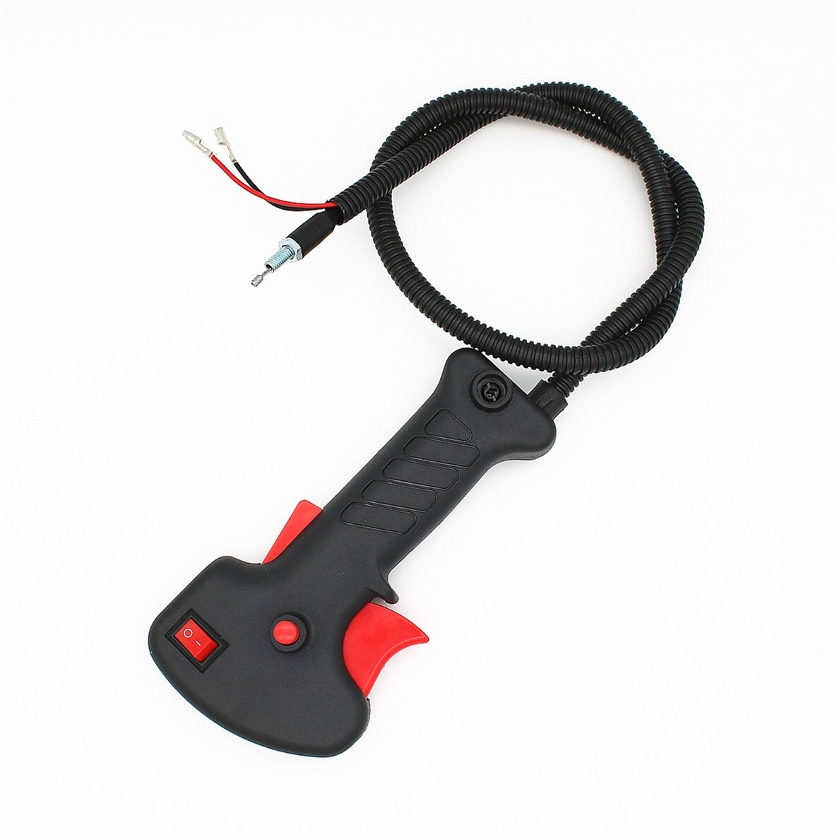 Manual throttle switch assembly for gasoline brush cutter grass trimmer