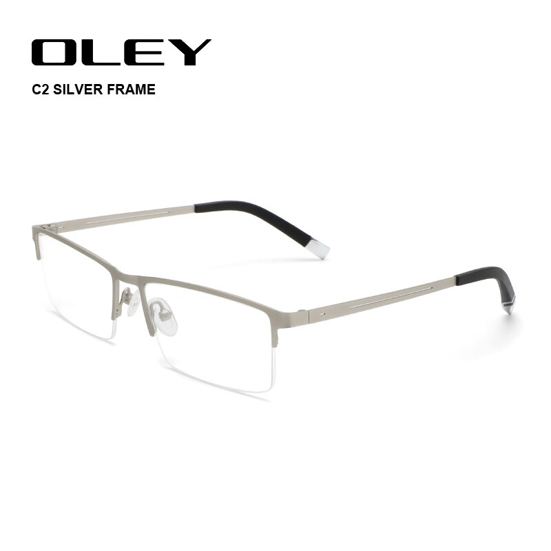 OLEY Classic Business Optical Glasses prescription glasses Titanium alloy frame Myopia Hyperopia Presbyopia glasses Y7714: Y7714 C2