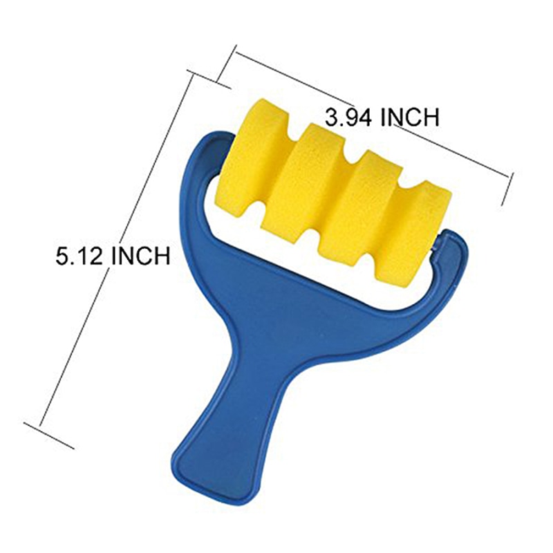 Set of 4pcs Sponge Paint Roller Brush DIY Children Painting Brushes Kid Art Craft Painting Tool